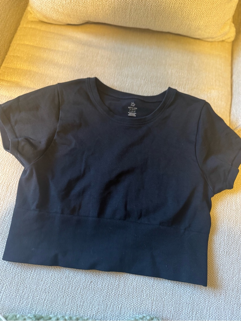 aerie black workout top